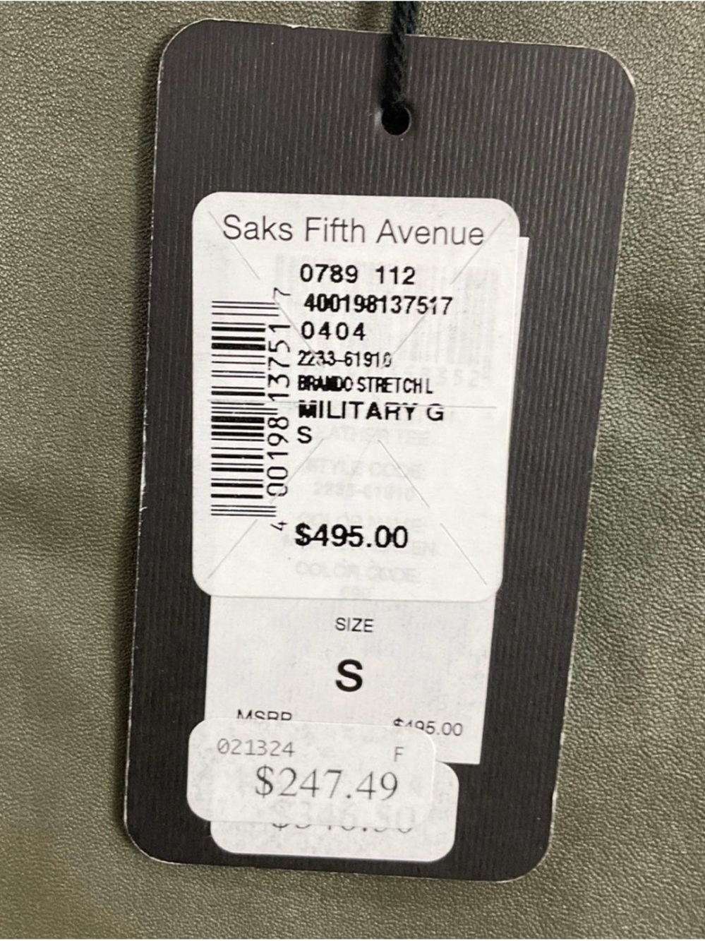 AS by DF $495 NWT
Brando Stretch Leather Tee - Picture 2 of 10